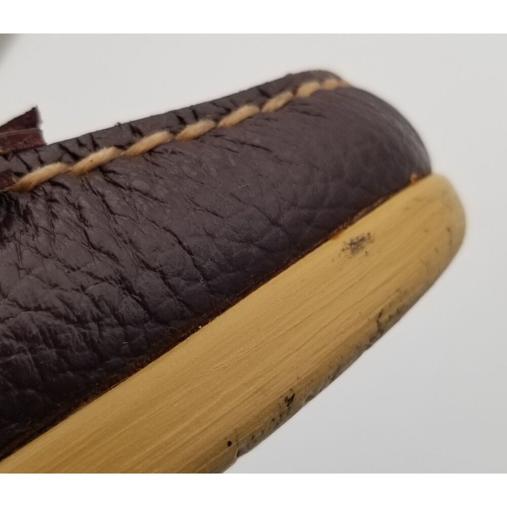 SAS‎ Kiltie 40 Moccasin Loafer Soft Pebbled Leather Slip-on Wine Women's 9M NWOB - Picture 7 of 10